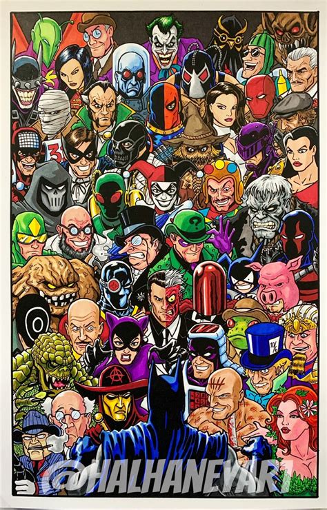 Batman Rogues Gallery 11x17 Fine Art Print | Etsy