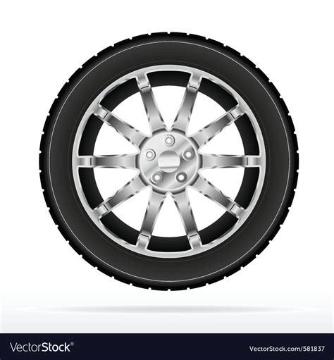 Car wheel and tyre Royalty Free Vector Image - VectorStock