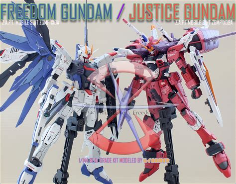 GUNDAM GUY: RG 1/144 Freedom Gundam + Justice Gundam - Customized Build