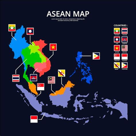 Asean Countries Map Hd Maps Of Asia Flags Maps Economy Geography Images