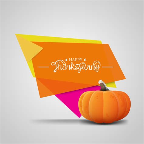 Happy Thanksgiving banner with geometric shapes 1251872 Vector Art at ...