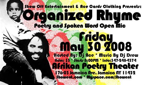 Poetry Show Flyer Business Card Size | Stokelife Graphics Sh… | Flickr