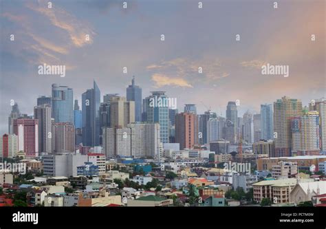 Skyline of Makati City, Manila, Luzon Island, Philippines Stock Photo ...