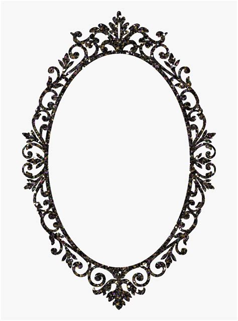 Mirror Clipart Ornamental - Vector Frame Oval Png, Transparent Png ...