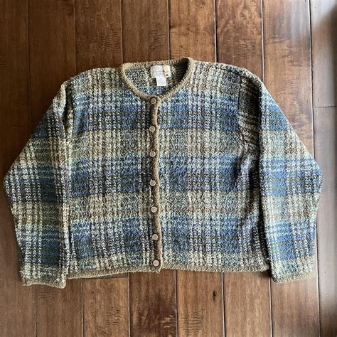 Christopher and Banks Vintage 80s 90s Wool Checked... - Depop