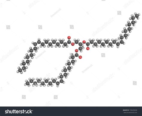 3d Model Triolein Molecule Triglyceride Contained Stock Illustration ...