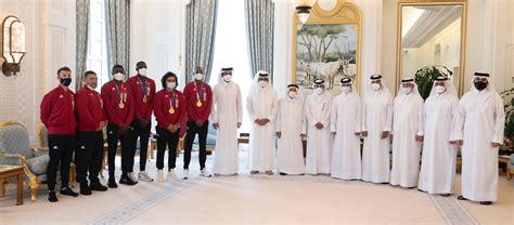 HH the Amir Meets Team Qatar Champions at Tokyo 2020 Olympics | Team Qatar