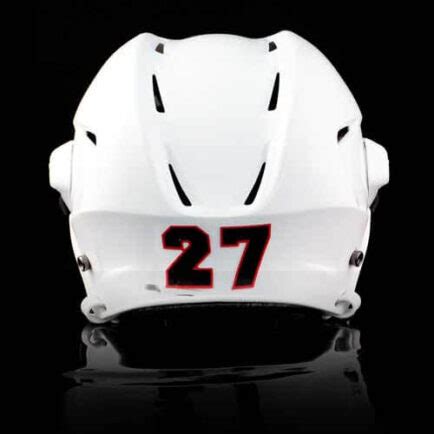 HOCKEY HELMET CIRCLE CUT NUMBERS - Award Decals, Inc.