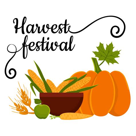 Harvest festival with text and vegetables. 3339423 Vector Art at Vecteezy