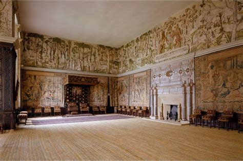 Inside the High Great Chamber at Hardwick Hall, where the walls are ...