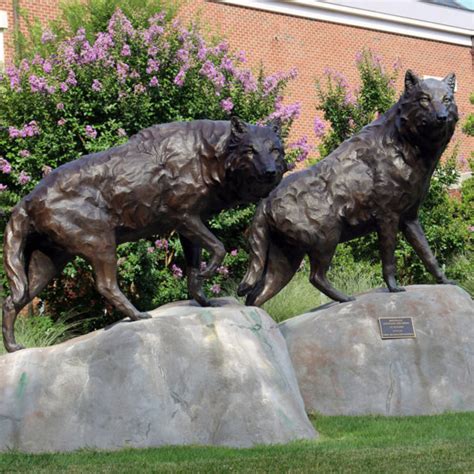 Bronze Wolf Sculpture - onlyartsculpture.com