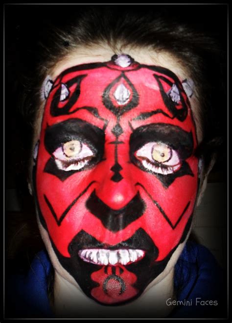 darth maul face painting | Maquillaje de fantasia infantil, Maquillaje ...