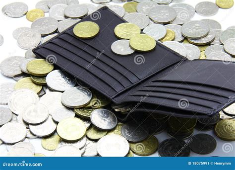 Wallet and coins stock image. Image of finance, business - 18075991