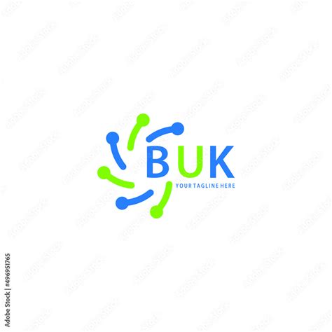 BUK logo design initial creative letter on white background. BUK vector logo simple, elegant and ...