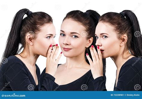 Three Smiling Girls Whispering Gossip Stock Image - Image of chat, curiosity: 72228981