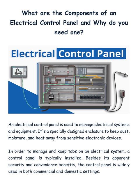 What are the components of an Electrical Control Panel and Why do you need one? by ...