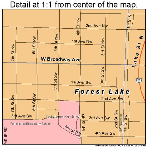 Forest Lake Minnesota Street Map 2721770