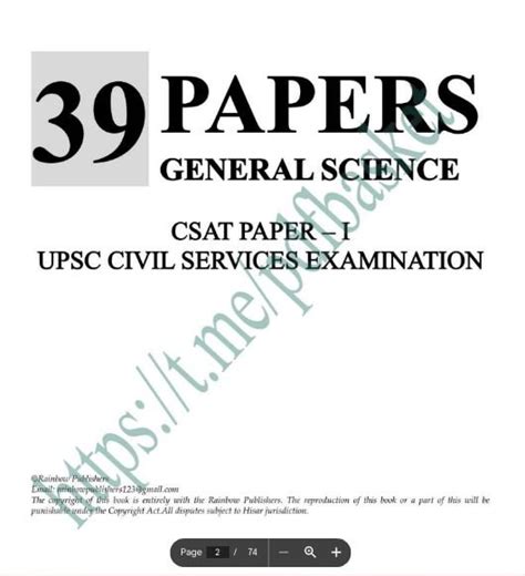 39 Previous Papers General Science CSAT Paper I - Education