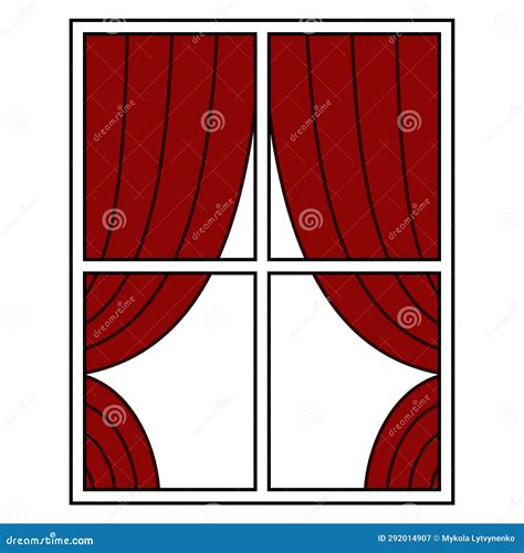 Curtains Interior Design Sketch.Window Curtains Royalty-Free Stock Image | CartoonDealer.com ...