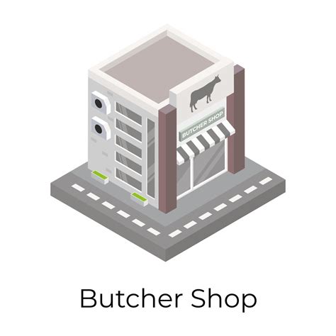 Butcher Shop and Building 2902821 Vector Art at Vecteezy