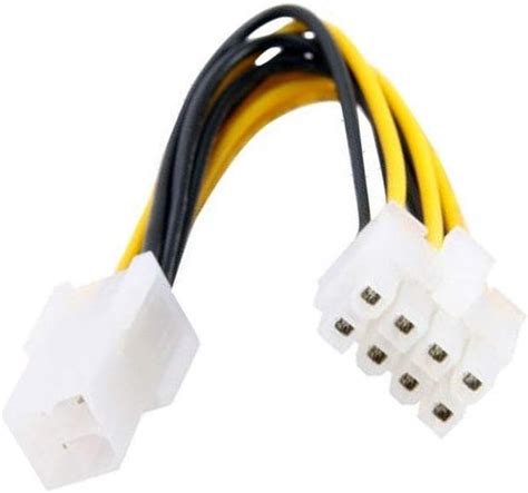 CY 10cm 4Pin to 8 Pin EPS 12V ATX Motherboard Power Supply Adapter Converter Cable: Amazon.co.uk ...