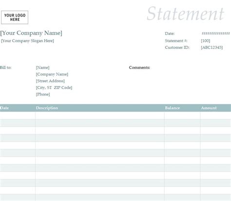 Billing Statement | Sample Billing Statement