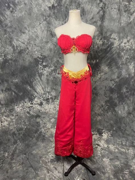 Disney Dress Aladdin Princess Dress Jasmine Red Costume Adult - Etsy