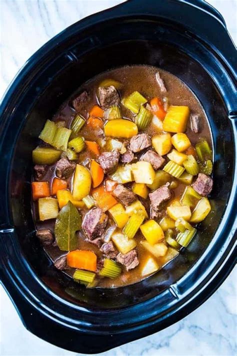 Simple and Delicious Crock Pot Beef Stew Recipe - The Kitchen Magpie