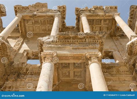 Ruins of the Library in Ancient Ephesus Stock Image - Image of landmark, archaeology: 114346473