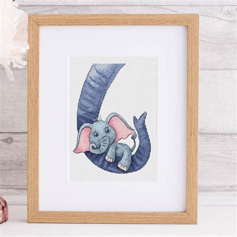 Baby Elephant Cross Stitch Pattern Counted Cute Cross Stitch - Etsy