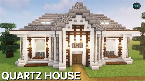 How to build a QUARTZ HOUSE in minecraft - TUTORIAL - YouTube