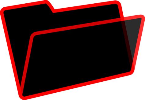 Black/red Folder Clip Art at Clker.com - vector clip art online ...