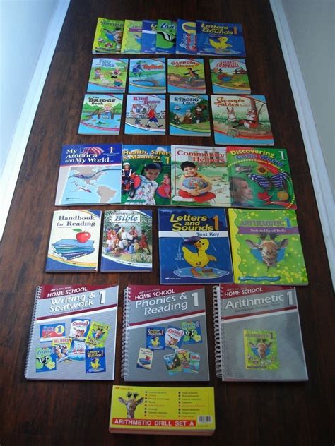 LOT OF ABEKA HOMESCHOOL CURRICULUM / BOOKS 1st GRADE 1 COMPLETE SET ...