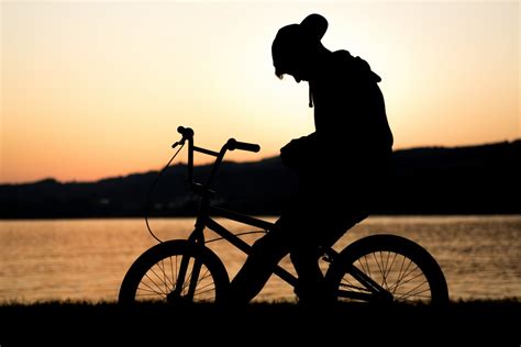 Free Images : silhouette, cloud, sunrise, sunset, morning, bicycle, dusk, evening, vehicle ...