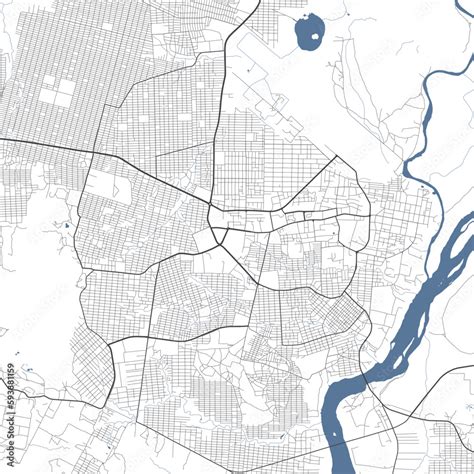 Juba map, capital city of South Sudan. Municipal administrative area ...