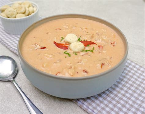 Lobster Bisque is a creamy soup made with lobster meat.