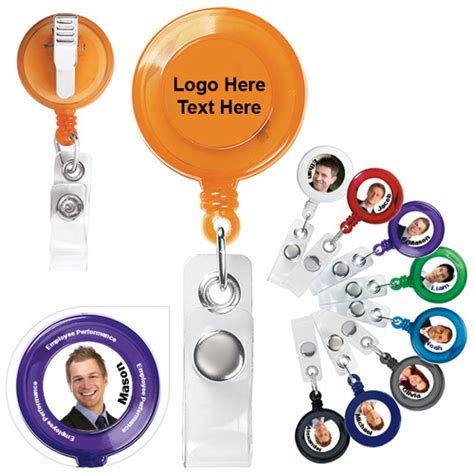 Custom Imprinted Retractable Badge Holders - Name Badge Holders