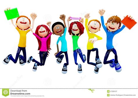 Happy High School Students Clipart