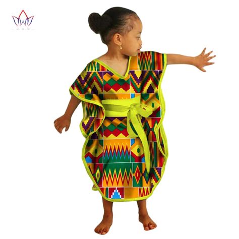 2017 African Kids Dresses African Dashiki Print Cotton Wax Matching Dresses Africa Children ...