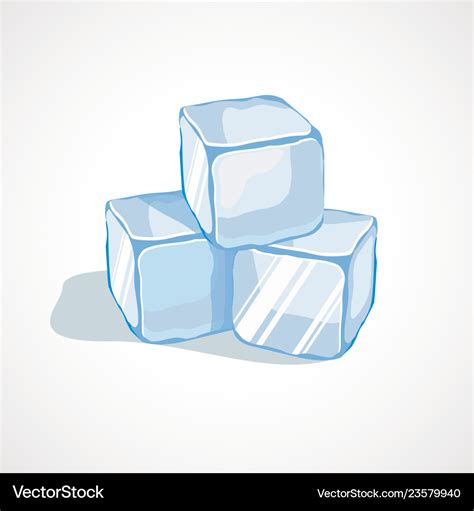 Cartoon blue ice cubes Royalty Free Vector Image