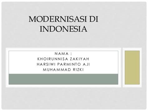 (PPT) Modernisasi di Indonesia | giant warnet - Academia.edu