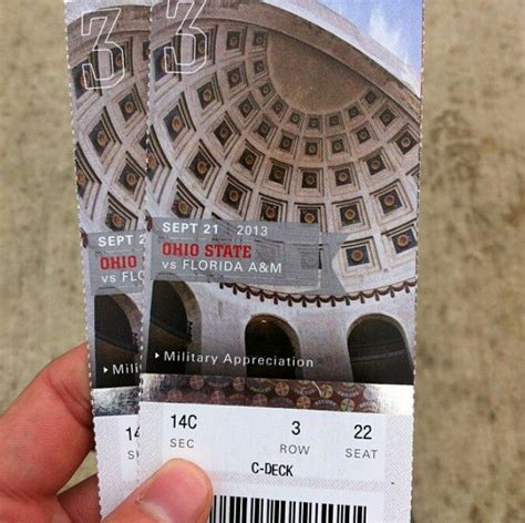 Game day tickets | Buckeye nation, Ohio state buckeyes, Ohio state football