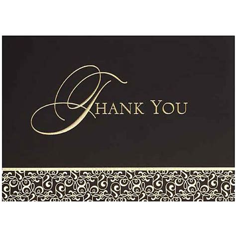 Premium Corporate Thank You Cards with Debossed Gold Foil Design ...