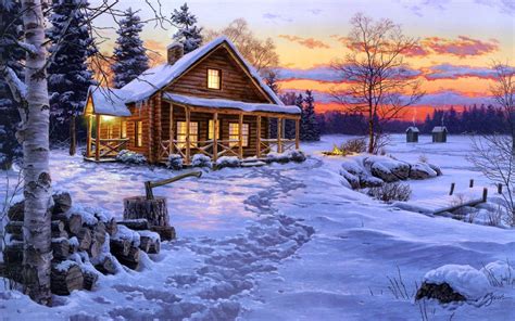 Snow House Desktop Wallpaper, Snow House Images Cool Backgrounds