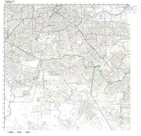 Amazon.com: Working Maps Pearland, TX Zip Code Map Laminated : Office ...