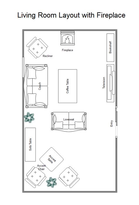 Free Editable Living Room Layouts | EdrawMax Online