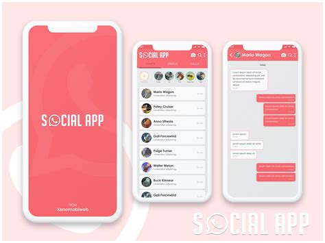 social chat app mockup by Jayesh Jansari on Dribbble