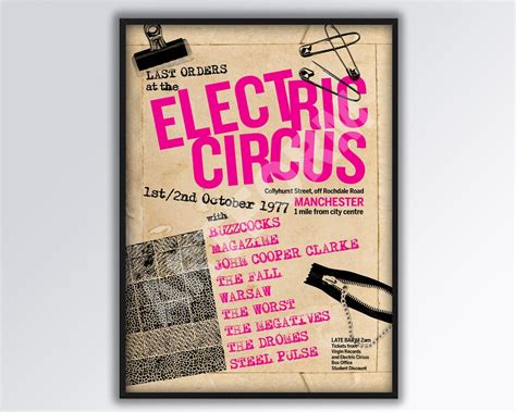 Electric Circus 1977 Manchester Punk Rock Club REIMAGINED Poster - Etsy