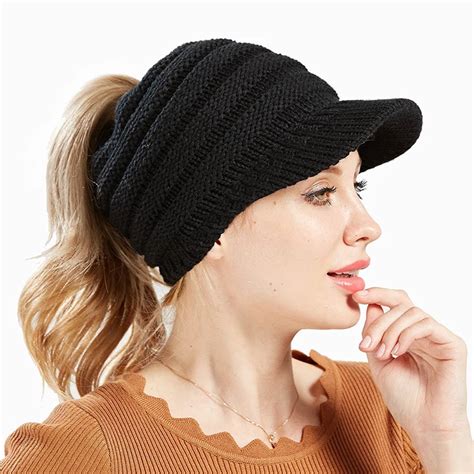 Aliexpress.com : Buy JKP New women's knitted baseball caps fashion opening ponytail hats men and ...