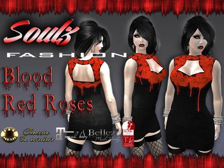 Second Life Marketplace - :][: Soulz Fashion :][: Blood Red Roses Dress